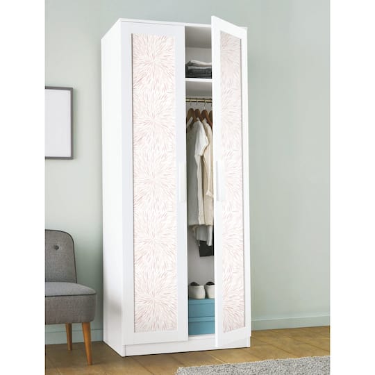 RoomMates Pink Cat Coquillette Burst Peel & Stick Wallpaper